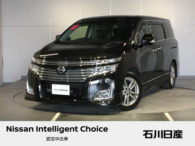 エルグランド(日産) ３５０ハイウェイスターブラックレザー　☆ワンオーナー☆本革シート☆純正８インチＨＤＤナビ☆キセノンヘ 中古車画像