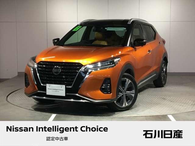 日産 キックス Ｘ　ツートーンインテリアエディション　☆ワンオーナー☆純正９インチメモリーナビ☆アラウンドビューモニター☆プロパイロット☆ＬＥＤヘッドライト☆シートヒーター☆ＥＴＣ２．０☆ドラレコ☆スマートルームミラー☆