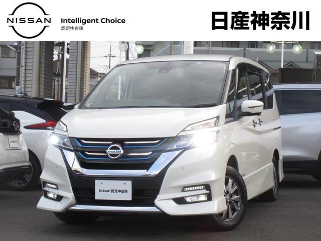 日産 セレナ １．２　ｅ－ＰＯＷＥＲ　ハイウェイスター　Ｖ　☆ワンオーナー☆ダイナミックパッケージ装着・社外前後ドラレコ・クルーズＣ・全周囲カメラ・両側オートＳ・前席シート＆ハンドルＨ・ＥＴＣ２．０・９インチナビ＆フルセグＴＶ＆Ｂｌｕ－ｒａｙ／ＤＶＤ再生