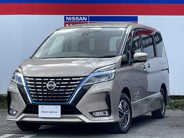 日産 セレナ １．２　ｅ－ＰＯＷＥＲ　ハイウェイスター　Ｖ　純正大型画面ナビ後席モニターＡＶＭプロパイ　全周カメラ　メンテナンスノート　ＥＣＯモード　衝突被害軽減ブレ－キ　ワンオーナー　ＥＴＣ　ドライブレコーダー　レーダークルーズ　レーンキープ　メモリーナビ　アルミホイール　Ｗエアバック　キーフリー