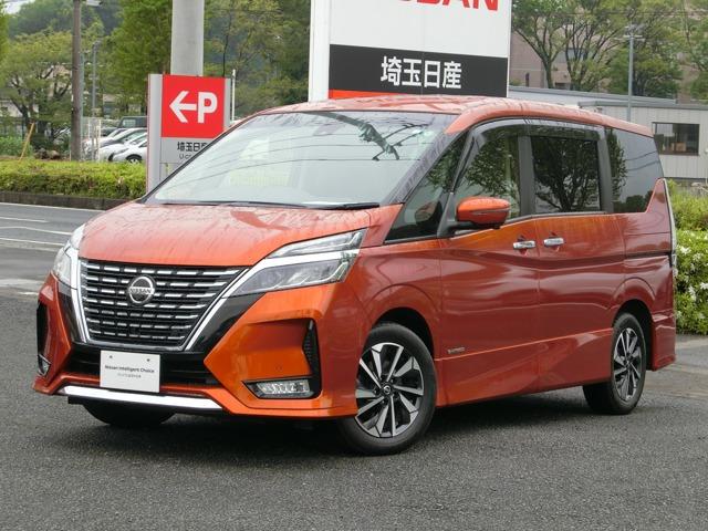 日産 セレナ ハイウェイスターＶ　プロパイロット　メモリーナビ　アラウンドビューモニター　ＥＴＣ　ドライブレコーダー　エマージェンシーブレーキ　踏み間違い防止　車線逸脱警報　両側電動スライドドア　ＬＥＤヘッドライト　純正アルミホイール