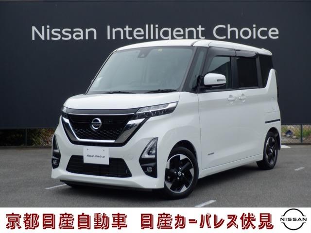 日産 ルークス ６６０　ハイウェイスターＸ　ナビ・アラウンドモニター・ドラレコ付　ワンオーナー車　スマートキ　ＬＥＤライト　ドライブレコーダー　盗難防止装置　車線逸脱警報　メモリーナビ　バックカメラ　ナビ＆ＴＶ　オ－トエアコン　両側スライド片側電動ドア　Ｗエアバッグ　サイドモニター