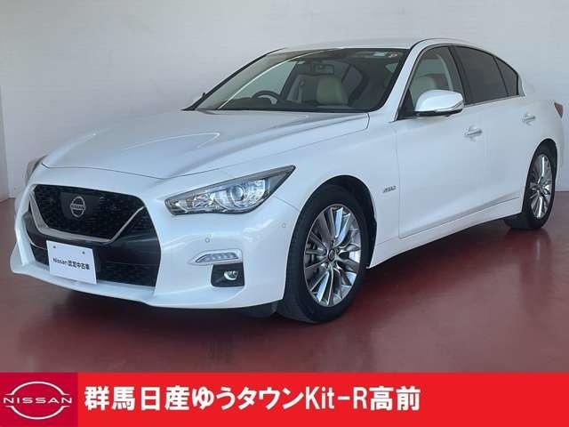 スカイライン ３．５　ハイブリッド　ＧＴ　タイプＰ　４ＷＤ　ナビ前後ドラレコＥＴＣ２．０　寒冷地仕様車　メモリーナビ　４ＷＤ　ＥＴＣ　アラウンドビューカメラ　アルミホイール　キーフリー　ドラレコ　バックカメラ　レーダークルーズコントロール　衝突被害軽減システム　ＬＥＤヘッドランプ（1枚目）