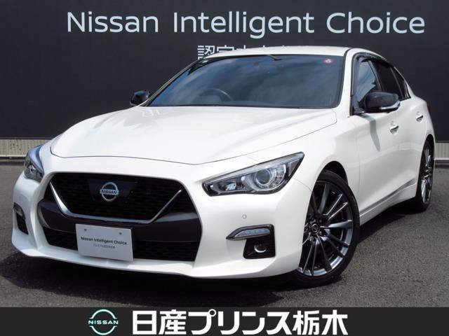 日産 スカイライン ３．０　４００Ｒ　本革シート／ＢＯＳＥ／ＭナビＴＶ／ＡＶＭ　１オーナー　前後ドラレコ　ＬＥＤヘッドランプ　車線逸脱警報　ＥＴＣ２．０　スマートキー　キーフリー　ナビＴＶ　メモリーナビ　アラウンドビューＭ　純正アルミホイール　サイドエアバッグ　ＡＡＣ