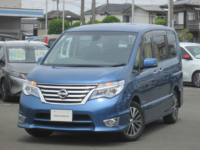 日産 セレナ ハイウェイスター　Ｖセレクション＋セーフティ　ＳＨＶ　Ｓ－ＨＹＢＲＩＤ　エマージェンシーブレーキ　純正ＭＭ１１５メモリーナビゲーション　バックモニター　ＥＴＣ　両側オートスライドドア