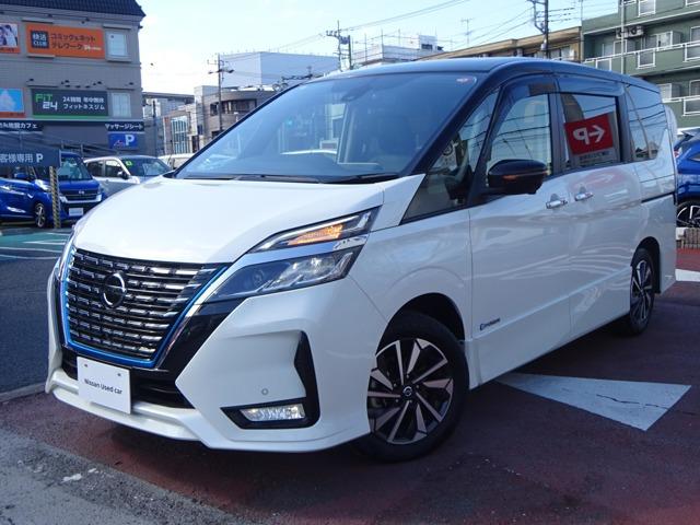 セレナ ｅ－パワー　ハイウェイスターＶ　防水シート◆当社下取ワンオーナ◆禁煙車◆プロパイロット◆防水シート◆Ｅブレーキ◆ＬＥＤ◆純正１０ｉｎナビ（ＭＭ５２０ＤＬ）◆アラウンドビューＭ◆ナビ連動ドラレコ◆　ＥＴＣ２．０◆シート＆ハンドルヒータ