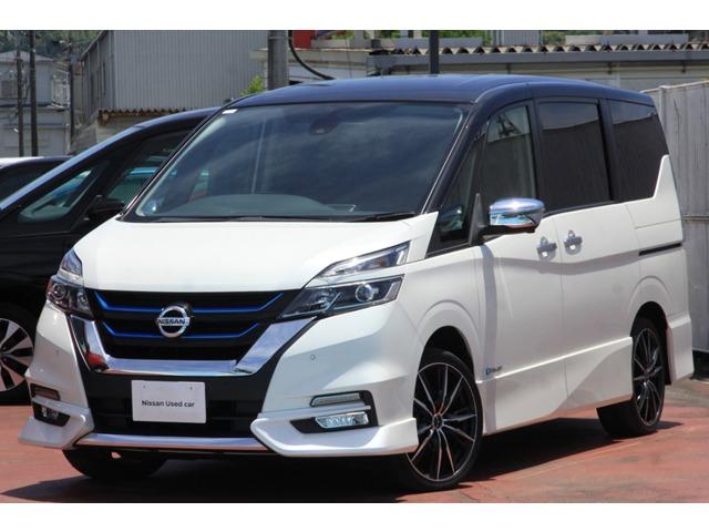 日産 セレナ １．２　ｅ－ＰＯＷＥＲ　ハイウェイスター　Ｖ　フルオートエアコン　被害軽減ブレーキ　車線逸脱警報装置　Ａストップ　スマートキー　イモビ　パーキングアシスト　ＬＥＤライト　ドラレコ　ＥＴＣ　レーダークルコン　エアバック　カーテンエアバック　ナビＴＶ