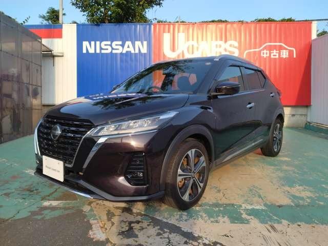 Ｘ　令和３年初度登録　キックス　Ｘ入荷しました。９インチナビ／ドライブレコーダー前後／プロパイロット／アラウンドビューモニター／シートヒーター／スマートルームミラー
