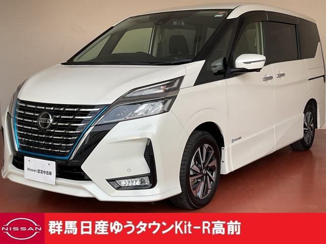 セレナ 1.2 e-POWER ハイウェイスター V 禁煙ワンオーナ前後ドラレコ後席専用モニタ 360°カメラ エマジェンシーブレーキ 1オナ スマキー バックカメラ 禁煙 LED レーンアシスト 点検記録簿付 ETC ドラレコ Aストップ イモビ サイドカーテンエアバック フルオートエアコン(1枚目)
