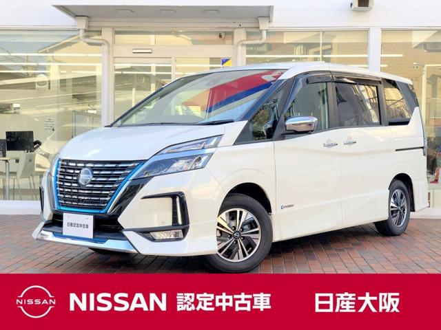 セレナ(日産) １．２　ｅ−ＰＯＷＥＲ　ハイウェイスター　Ｖ　衝突被害軽減ブレーキ　踏み間違い防止装置　３６０°カメラ　エマジェンシーブレーキ　１オナ　スマキー　バックカメラ　ＬＥＤ　レーンアシスト　ＥＴＣ　ドラレコ　Ａストップ　イモビ　サイドカーテンエアバック　フルオートエアコン　アルミホイール 中古車画像