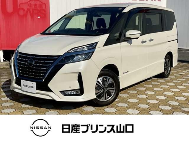 セレナ(日産) １．２　ｅ−ＰＯＷＥＲ　ハイウェイスター　Ｖ　ドライブレコーダー・全周囲カメラ・プロパ　エマジェンシーブレーキ　レーンアシスト　クルコン　Ａストップ　イモビ　フルオートエアコン　アルミホイール　エアバック　メモリーナビ　キーフリー　ナビＴＶ　ＡＢＳ　パワステ　パワーウィンドウ　両側Ｐドア 中古車画像