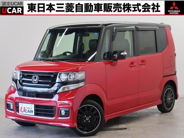 ホンダ Ｎ－ＢＯＸカスタム Ｃｕｓｔｏｍ特別仕様車　ターボＳＳパッケージ　４ＷＤ　ＡＢＳ　パドルシフト・８型メモリーナビ・フルセグＴＶ・バックカメラ・ＥＴＣ・両側電動スライドドア・低速域衝突軽減ブレーキ・前誤発進抑制・左右シートヒーター・ＬＥＤヘッドランプ・フォグランプ・オートライト