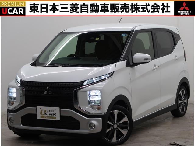 三菱 ｅＫクロス Ｔ　２ＷＤ　ＣＶＴインパネシフト　フルオートエアコン　ＡＳＣ　社有車ＵＰ・衝突被害軽減ブレーキ・車線逸脱防止・前後誤発進抑制・ＥＴＣ