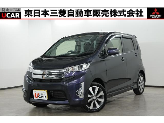 三菱 ｅＫカスタム Ｔ　ワンオーナー　禁煙車　メモリーナビ