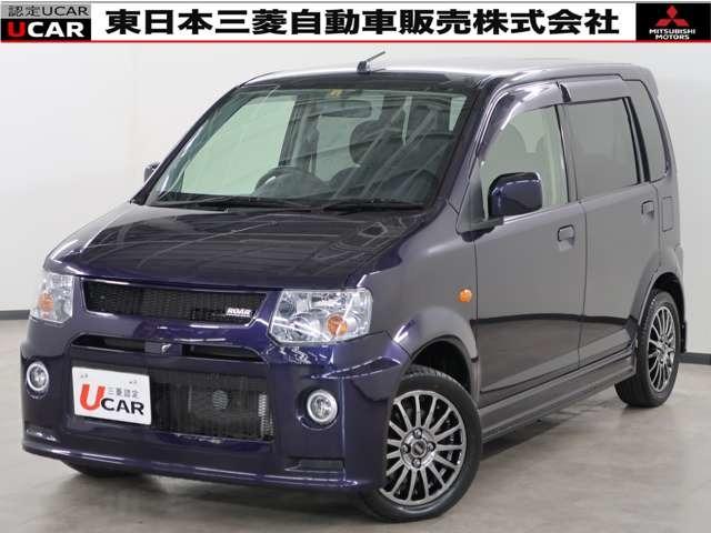 三菱 ｅＫスポーツ Ｒ　禁煙車　ＲＯＡＲコンプリート　ターボ車　ＡＢＳ　シートヒーター　パワステ　ＥＴＣ　ＣＤステレオ　リモコンキー　フロントベンチシート　ＨＩＤヘッドライト　フォグランプ　ＲＡＹＳ１４インチアルミホイール