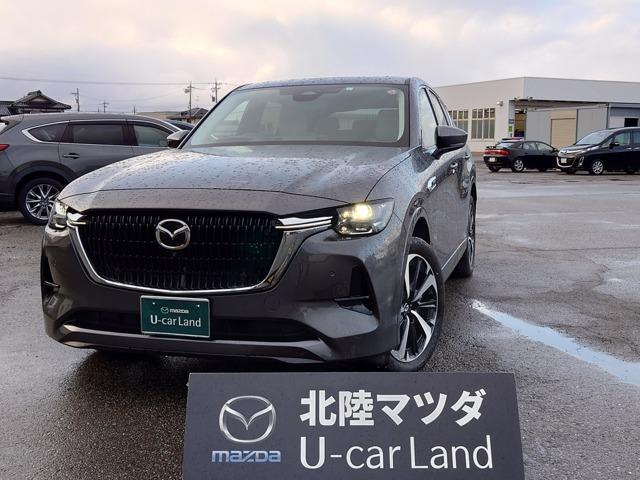 マツダ ＣＸ－６０ ２．５　ＰＨＥＶ　プレミアム　モダン　４ＷＤ　試乗車ＵＰ　３６０度モニタ　４ＷＤ　パワーシート　パワーバックドア　オートマチックハイビーム　衝突被害軽減システム　革シート　バックカメラ　ガラスサンルーフ　シートヒータ　フルセグ　前後センサー