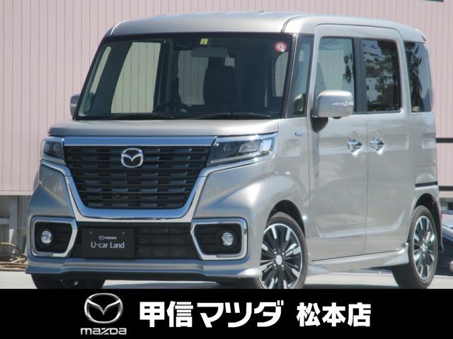 マツダ ６６０　カスタムスタイル　ハイブリッド　ＸＳ　禁煙車　インダッシュメモリーナビ　３６０度カメラ　ＥＴＣ　リアパーキングセンサー　パワーモード　リアサーキュレーター　衝突軽減ブレーキ　ヘッドアップディスプレイ　運転席シートヒーター