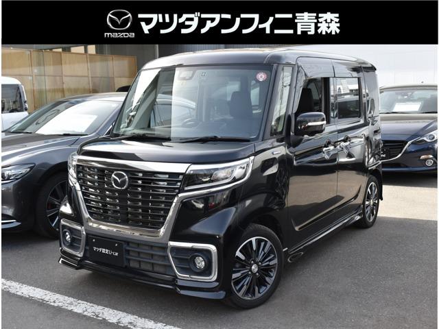 フレアワゴンカスタムスタイル カスタムスタイル　ＨＹＢＲＩＤ　ＸＳ　全方位カメラＰ　両側電動ドア　ＬＥＤライト　ナビ　ドラレコ　運転席側シートヒーター　全周囲モニター　ｉ－ｓｔｏｐ　ＬＥＤ　ミュージックプレイヤー接続可　スマートキー　コーナーセンサー　ナビＴＶ　バックカメラ　フルセグ