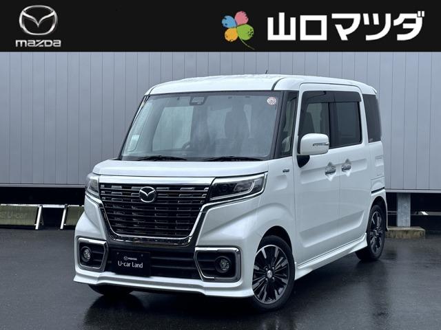 マツダ ６６０　カスタムスタイル　ハイブリッド　ＸＴ　アルパインナビ　フルセグ　ターボ　禁煙車　ＤＳＣ　電動両側スライドドア　メモリーナビゲーション　アルミ　ターボ車　ＬＥＤヘッド　コーナーセンサー　ＤＶＤ再生　ミュージックプレイヤー接続可　フルセグＴＶ