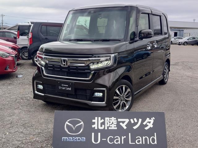 Ｎ－ＢＯＸカスタム カスタム　６６０　Ｌ　両席電動スライドドア　アダプティブＣＣ　アルミ　サイドエアバッグ　ナビＴＶ　Ａストップ　キーフリーシステム　ＬＥＤライト　リアカメ　ＡＣ　ＤＶＤ視聴可能　スマキー　ＥＴＣ　横滑り防止　フルセグＴＶ（1枚目）