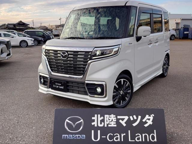 フレアワゴンカスタムスタイル(マツダ) ６６０　カスタムスタイル　ハイブリッド　ＸＳ　３６０°カメラ　ＬＥＤヘットライト　デュアルセンサーブレーキサポート　１オーナー　前席シートヒーター　アダクティブクルーズコントロール　スマートキ　横滑り防止機能　地デジ　盗難防止装置　メモリーナビ 中古車画像