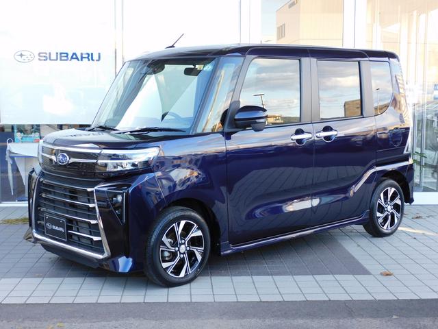 シフォン(スバル) カスタムＲ　スマートアシスト　ＳＤナビ　Ｒカメラ　ＳＤナビ　リヤビューカメラ　ＬＥＤアクセサリーライナー　キーレスアクセス＆プッシュスタート　オートエアコン　リヤ左右パワースライドドア　シートヒーター 中古車画像