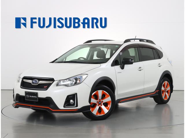 ＸＶハイブリッド(スバル) ＨＹＢＲＩＤ　ｔＳ　アイサイト２　Aftermarketドラレコ　ナビ／ＥＴＣ　ＳＴＩ製（フロントストラット＆コイルスプリング・リヤダンパー＆コイルスプリング・フロントタワーバー・フロントサイドシルプレート・スポーツマフラー）　ｔＳ専用加飾・ルーフレール 中古車画像