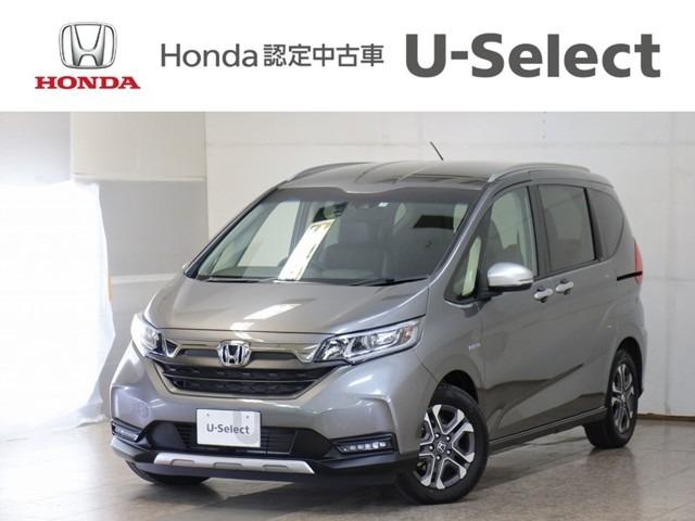 ハイブリッド・クロスターホンダセンシング 衝突軽減ブレーキ LEDヘッドライト ナビTV 横滑り防止 Bカメラ LEDヘッドライト 前席シートヒーター 3列シート アイドリングストップ CD ETC スマートキー メモリーナビ アルミホイール(1枚目)