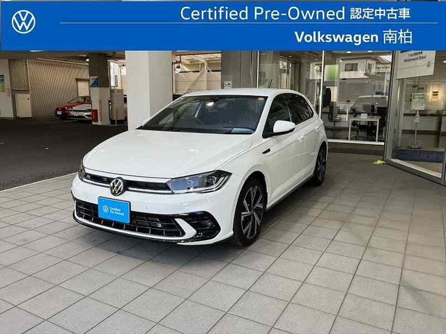 ポロ（フォルクスワーゲン）ＴＳＩ　Ｒライン　ＯｎｅＯｗｎｅｒ　ピュアホワイト　ＮＡＶＩ　ＥＴＣ　Ｂモニター　Ｂｌｕｅｔｏｏｔｈ　ＡｐｐＣｏｎｎｅｃｔ　障害物センサー　ドライブレコーダー　エマージェンシーブレーキ 中古車画像