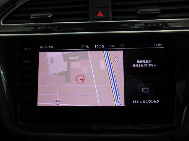 ティグアン ＴＳＩ　Ｒライン　認定中古車　ワンセグＴＶ　シートヒーター　アルミホイール　スマートキー　ＳＤナビ　盗難防止システム　記録簿　サイドエアバッグ　ＣＤ　横滑り防止装置　アダプティブクルーズコントロール（3枚目）