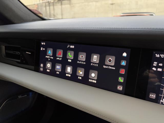 タイカン タイカン ターボS カーマインレッド/クレヨン EV 右H ダイナミックシャシー コントロール セラミックコンポジット ブレーキ(PCCB) ブラック ペイント仕上げ 4ゾーン オート クライメート コントロール(13枚目)