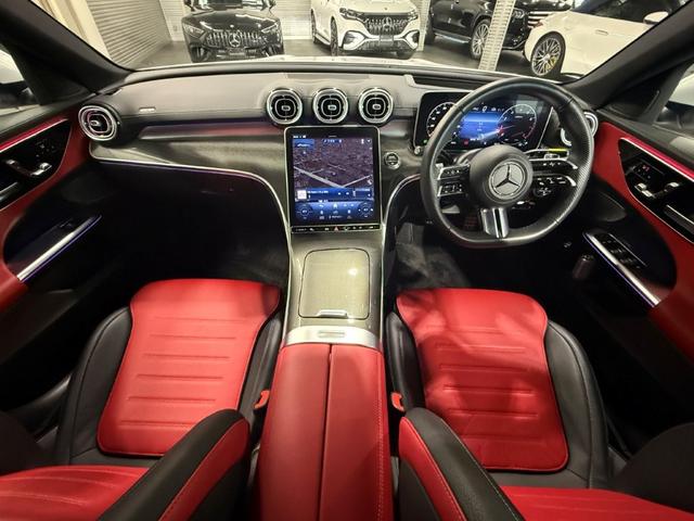 Ｃクラス Ｃ２００アバンギャルド　ＡＭＧラインパッケージ　レザーエクスクルーシブＰＫＧ　ベーシックＰＫＧ　パノラミックＳ／Ｒ　レーダーセーフティＰＫＧ　ヘッドアップディスプレイ　３６０°カメラ　前後ドラレコ３６０　赤黒本革　Ｆメモリー付パワーシート＆ヒーター（43枚目）