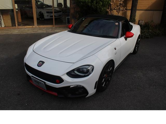 アバルト１２４ スパイダー ベースグレード　６ＭＴ・ナビ・レザーＰＫＧ・タイミングベルト・ＷＰ交換・レコードモンツァ・ローダウンコイル・スロットルコントローラー・エアクリーナー・ボンネットダンパー・カーボンシフトパネル・ホイールスペーサー（3枚目）