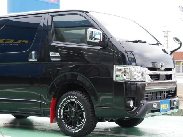 スーパーGL ダークプライムII 4WD/パーキングサポート/床張りフローリング施工/FLEXオリジナルDELF0416AW/Rim TAKUMI GHX ショックアブソーバ/エンジンフードカバー前後/TRD フロントスポイラー(5枚目)