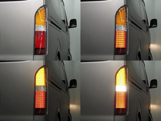 ハイエースバン スーパーGL ダークプライムII ハイエース リノカ コーストライン オールペイント 角目4灯 ルーフツートン 各所メッキ部分ブラック塗装 シートカバー クラシックブラック ベッドキッド ローダウン アルミホイール リボンタイヤ(18枚目)