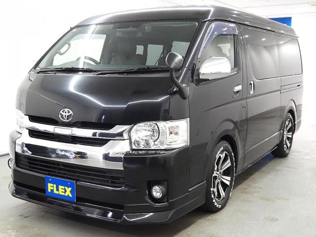 ハイエースワゴン GL ハイエース ワゴンGL FLEXオリジナル内装架装アレンジAS フルフラットアレンジ フローリング施工 テーブル セカンドベンチシート カロツェリアナビ バックカメラ フリップダウンモニター ETC(4枚目)