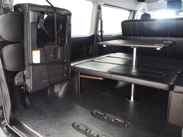 ハイエースワゴン GL ハイエース ワゴンGL FLEXオリジナル内装架装アレンジAS フルフラットアレンジ フローリング施工 テーブル セカンドベンチシート カロツェリアナビ バックカメラ フリップダウンモニター ETC(33枚目)