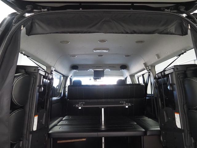 ハイエースワゴン GL ハイエース ワゴンGL FLEXオリジナル内装架装アレンジAS フルフラットアレンジ フローリング施工 テーブル セカンドベンチシート カロツェリアナビ バックカメラ フリップダウンモニター ETC(35枚目)
