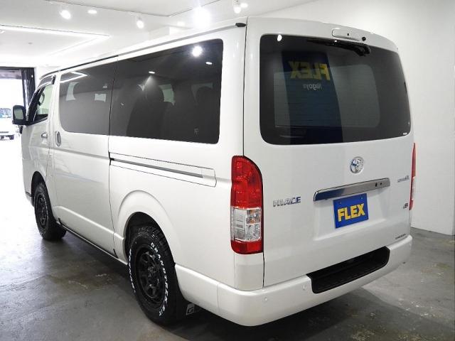 ハイエースバン ロングスーパーGL ダークプライムS ハイエースバン DARKPRIME S スーパーGL ディーゼル4WD パール 両側パワースライドドア ハーフレザーシート 足回りチューン GR製フロントスポイラー マッドフラップ アルミホイール(7枚目)