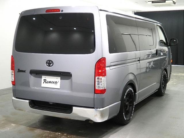 ハイエースバン ロングスーパーGL トヨタ ハイエースバン リノカ コーストライン クラシックカスタム オールペイント 前後メッキラッピング BJメキシカン ホワイトリボンタイヤ クラシックシートカバー 茶木目インテリアパネル ETC(5枚目)