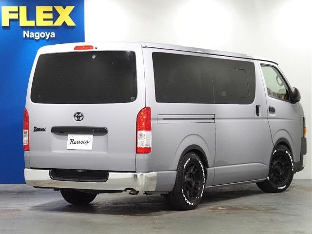 ハイエースバン ロングスーパーGL トヨタ ハイエースバン リノカ コーストライン クラシックカスタム オールペイント 前後メッキラッピング BJメキシカン ホワイトリボンタイヤ クラシックシートカバー 茶木目インテリアパネル ETC(7枚目)