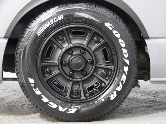 ハイエースバン ロングスーパーGL トヨタ ハイエースバン リノカ コーストライン クラシックカスタム オールペイント 前後メッキラッピング BJメキシカン ホワイトリボンタイヤ クラシックシートカバー 茶木目インテリアパネル ETC(9枚目)