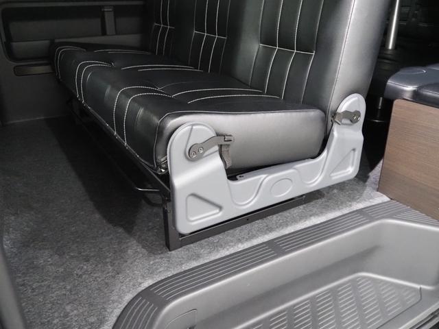 ハイエースワゴン ＧＬ　ハイエース　ワゴン　フルフラットシート　セカンドシート３人掛け　ＢＬＡＣＫＥＤＩＴＩＯＮ　ローダウン　オリジナルホイール　オーバーフェンダー　煌ＬＥＤテールランプ　大画面ナビアルパイン　フリップモニタ（33枚目）
