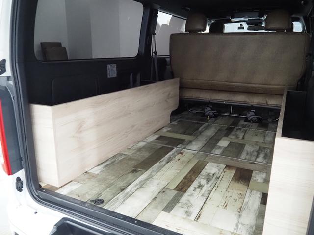 ハイエースバン スーパーGL ダークプライムII ハイエース 4ナンバー オフロードパッケージ TRD キャンプ 車中泊 ディーゼル ターボ クラシックシートカバー ベッドキッド アルパイン製フリップダウンモニター(35枚目)