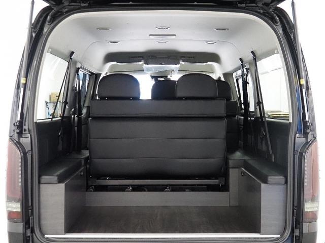 ハイエースワゴン GL ハイエース ワゴンGL フルフラット 内装架装Ver5 ベンチシート 対面シート 車中泊 フローリング施工 アルパイン製11インチ 12.8インチフリップダウンモニター バックカメラ ETC ソナー(16枚目)