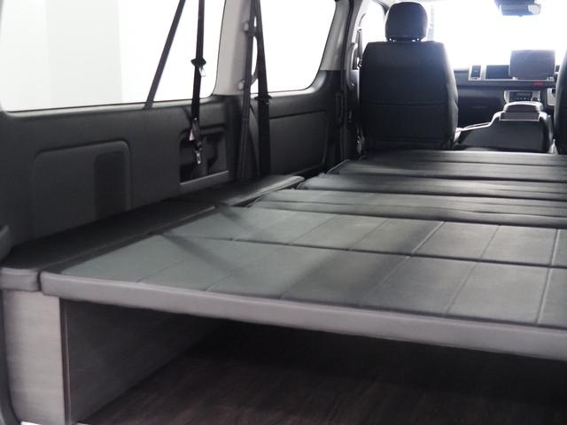 ハイエースワゴン GL ハイエース ワゴンGL フルフラット 内装架装Ver5 ベンチシート 対面シート 車中泊 フローリング施工 アルパイン製11インチ 12.8インチフリップダウンモニター バックカメラ ETC ソナー(35枚目)