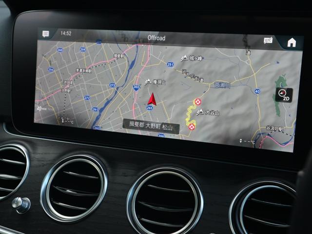 Ｅクラスオールテレイン Ｅ２２０ｄ　４マチック　オールテレイン　１オナ　後期　エクスクル－シブＰＫＧ　パノラマＳＲ　黒革／エア＆シ－トＨ　ブルメスタ－　エアバランス　ＨＵＤ　１９ＡＷ　カ－プレイ対応ナビ／地デジ／３６０カメラ　アンビライト　ドラレコ　無鈑金　禁煙（39枚目）