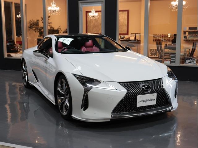 LC LC500 Sパッケージ 無鈑金 TRDエアロ ダークローズアルカンタラコンビシート 純正21AW カーボンルーフ 3眼LED 純正ナビ/地デジ/BT/Bカメラ/パークセンサー スマートキー V8 477馬力 車庫保管 禁煙(4枚目)