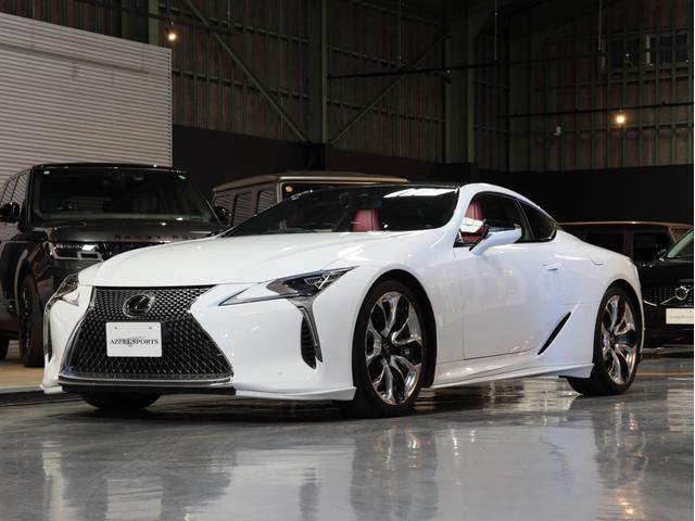 LC LC500 Sパッケージ 無鈑金 TRDエアロ ダークローズアルカンタラコンビシート 純正21AW カーボンルーフ 3眼LED 純正ナビ/地デジ/BT/Bカメラ/パークセンサー スマートキー V8 477馬力 車庫保管 禁煙(50枚目)
