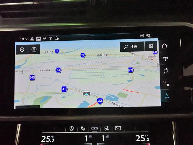 Ａ７スポーツバック ４０ＴＤＩクワトロ　純正メモリーナビ　ＵＳＢ＆ＢＴ　サラウンドビューモニター　バーチャルコックピット　マトリクスＬＥＤオートヘッド　黒革シート　パワーテールゲート　シートヒーター　パワーシート　純正２１インチＡＷ（10枚目）